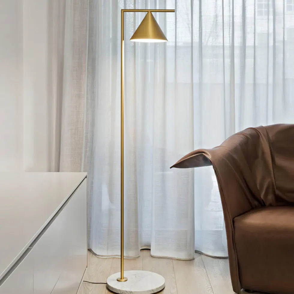 Black Floor Lamp For Living Room Carins Marbel Led Ip20 Warm White