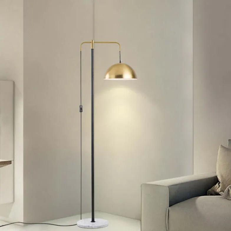 Gold Floor Lamp For Living Room Carins Metal Led