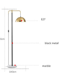 Gold Floor Lamp For Living Room Carins Metal Led