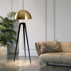 Black Tripod Floor Lamp For Study Room Carins Metal Plug