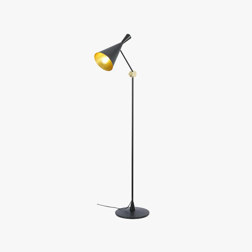 Black Floor Lamp For Study Room Carins Metal Ip20 Plug