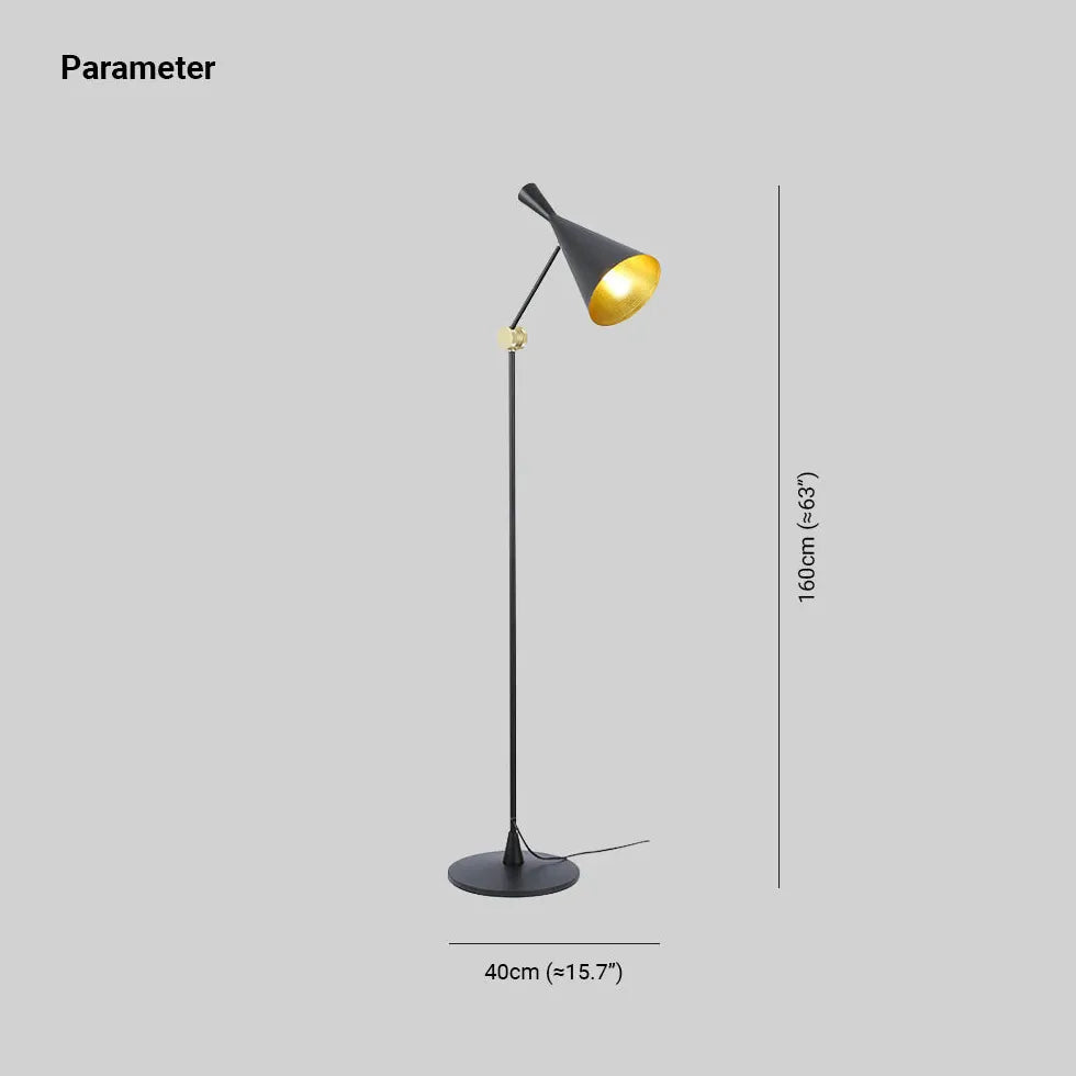 Black Floor Lamp For Study Room Carins Metal Ip20 Plug