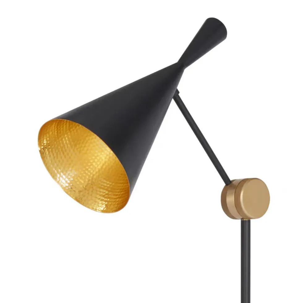 Black Floor Lamp For Study Room Carins Metal Ip20 Plug