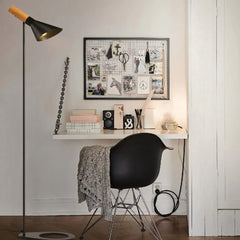 Black Floor Lamp For Study Room Carins Metal Three Colours Change Led Ip20