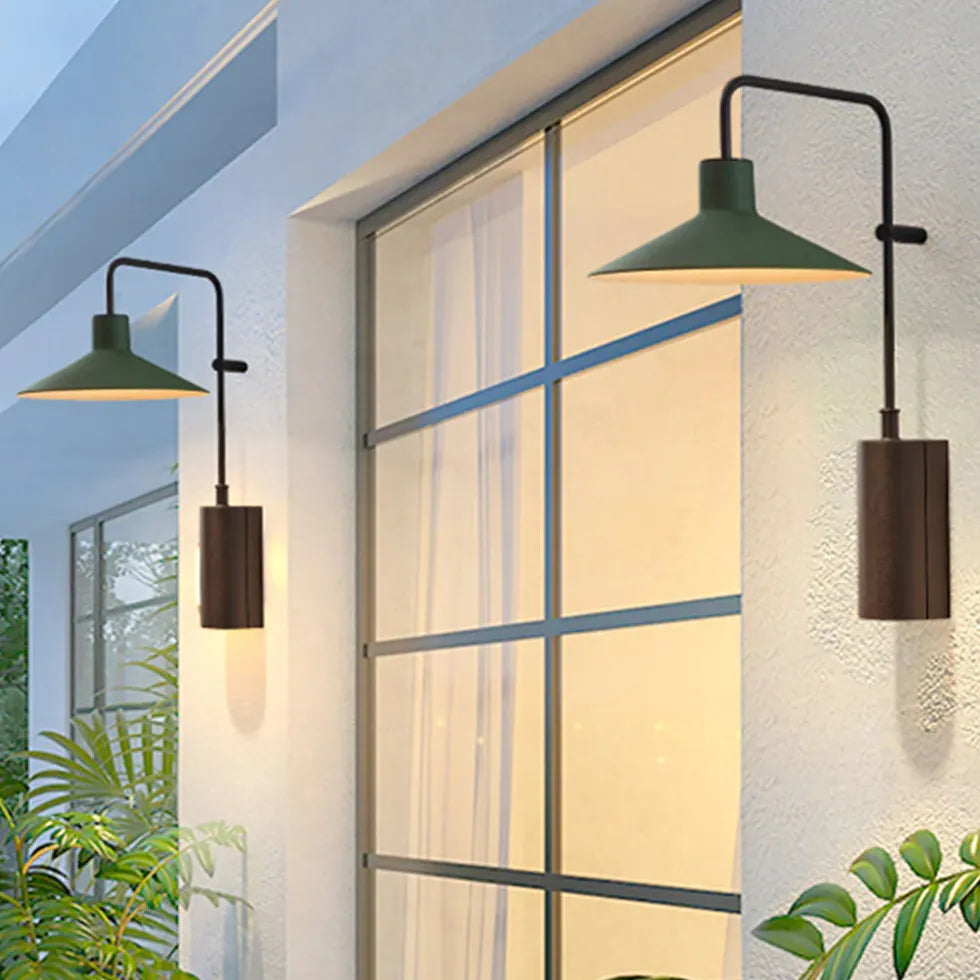 Green Outdoor Wall Light Cone Carins Metal Led Outdoor Ip65