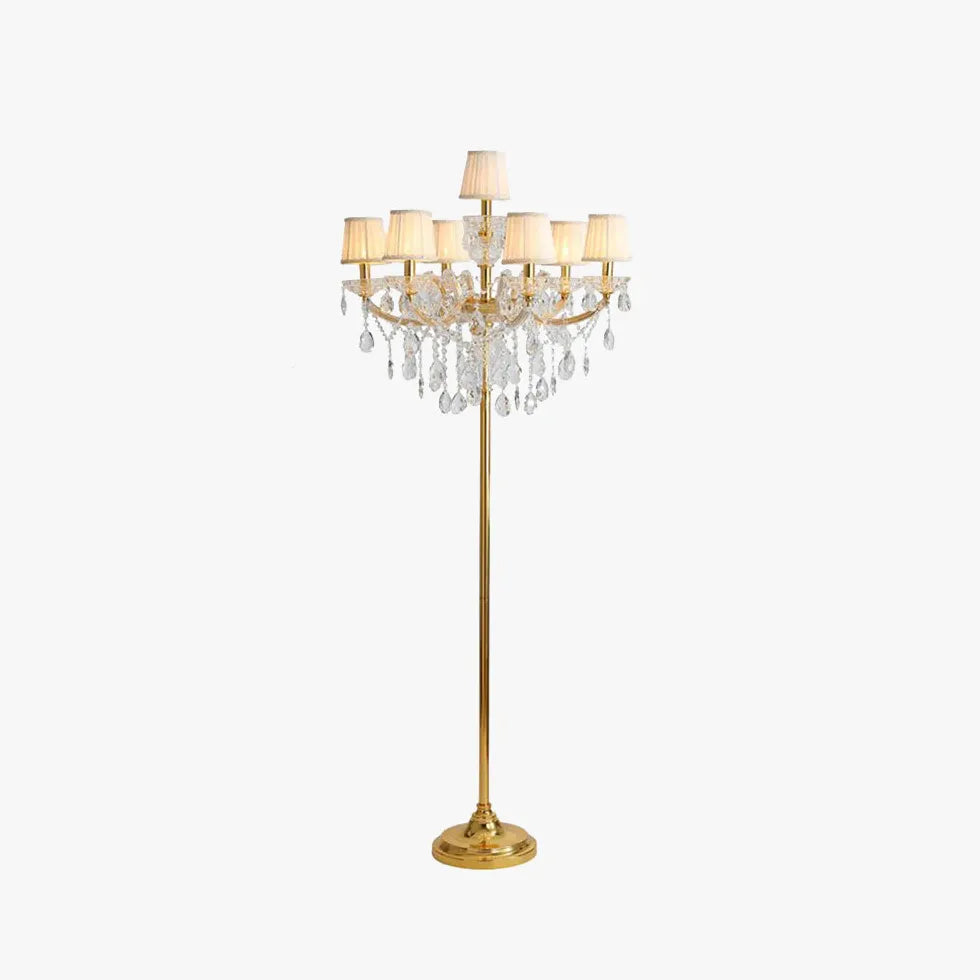 Gold Floor Lamp For Bedroom Carins Crystal Ip20 Plug Led