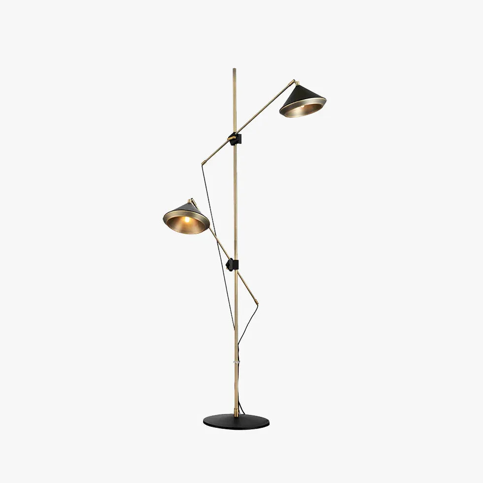 Black Floor Lamp For Study Room Carins Metal Plug Ip20 Led