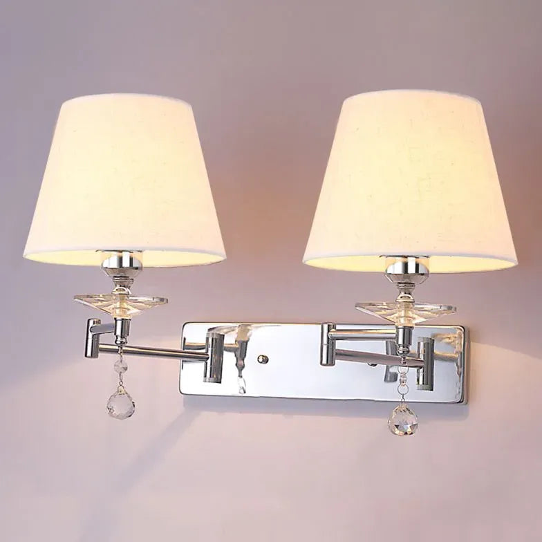 Double Arm Wall Light For Bedroom Carins Metal Led