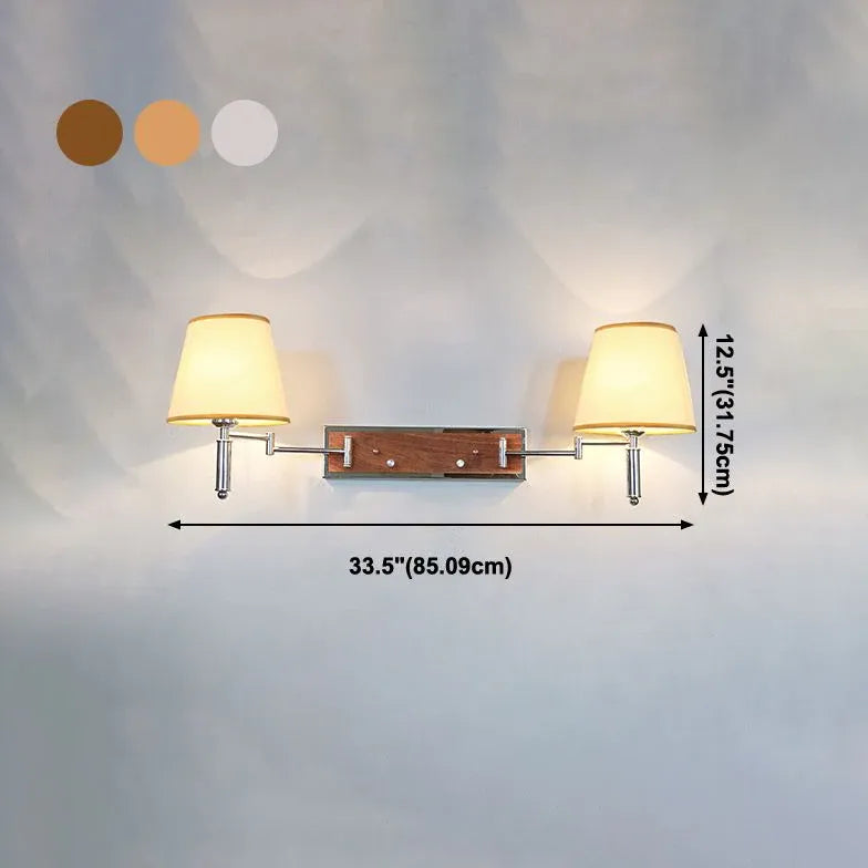 Double Arm Wall Light For Bedroom Carins Metal Led