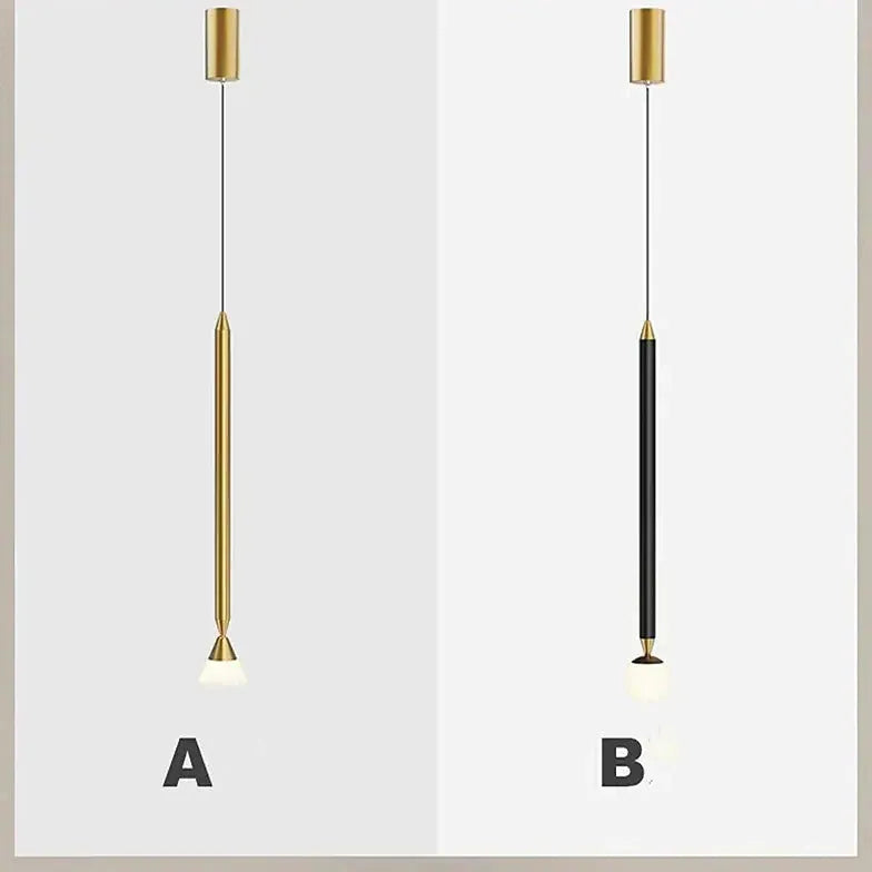 Black Light Single Pendant For Study Room Linear Carr Metal & Glass Led Dimmable Ip20