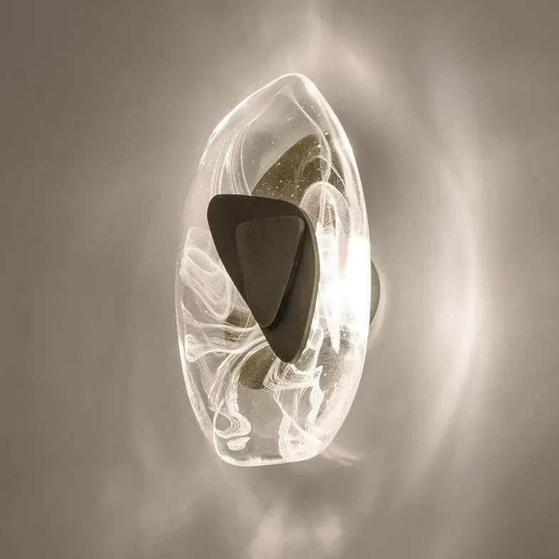 Black Flush Wall Light Modern Metal & Acrylic