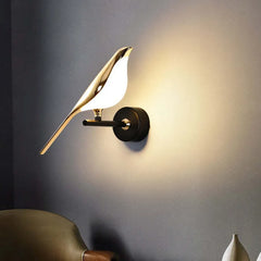 Clifford Minimalist Magpie Bird Double Arm Wall Light