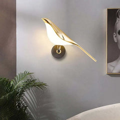 Clifford Minimalist Magpie Bird Double Arm Wall Light