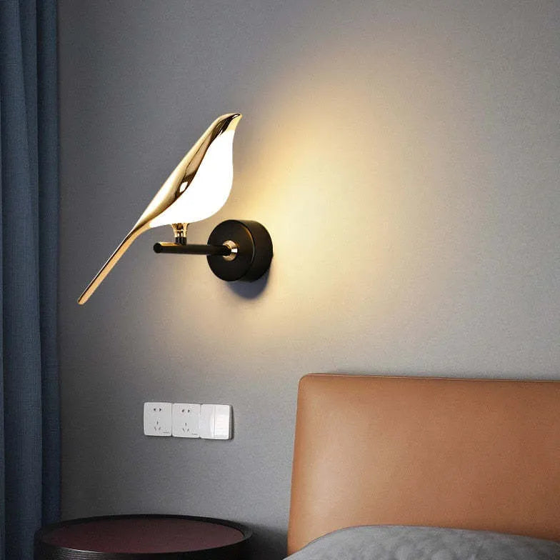 Clifford Minimalist Magpie Bird Double Arm Wall Light