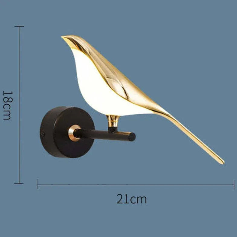 Clifford Minimalist Magpie Bird Double Arm Wall Light