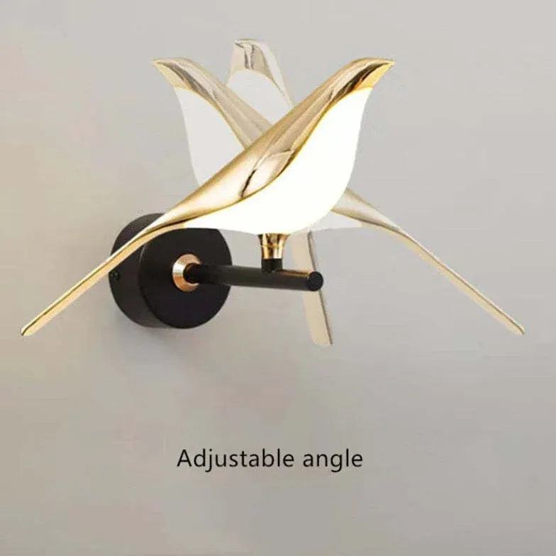 Clifford Minimalist Magpie Bird Double Arm Wall Light