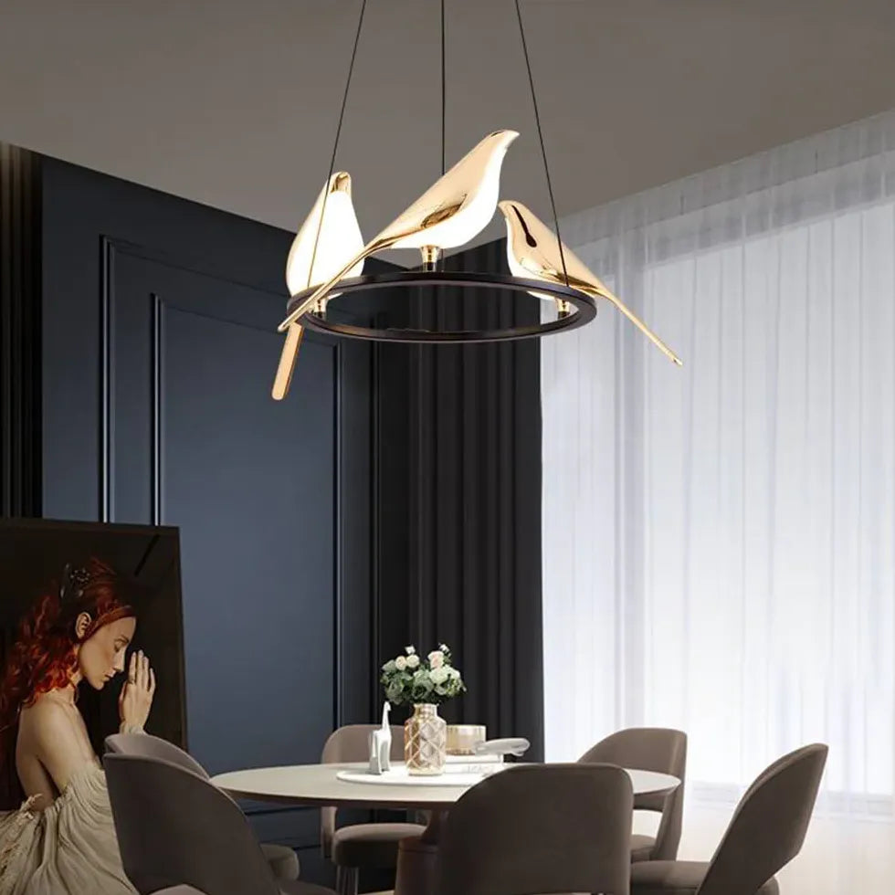 Black Statement Pendant Light For Bedroom Clifford Metal & Acrylic Ip20 Warm White