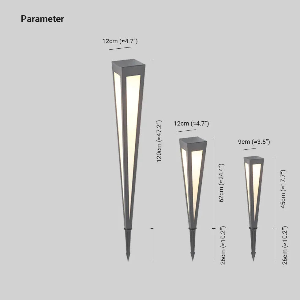 Black Solar Hybrid Linear Cole Metal & Acrylic Led Outdoor Solar