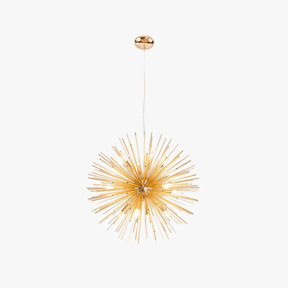 Gold Statement Pendant Light For Bedroom Colon Metal Without Bulbs