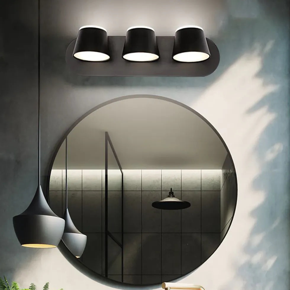 Black Multi Arm Wall Light For Bathroom Cooley Metal & Acrylic Warm White Ip44 Led