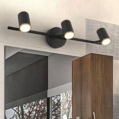 Black Multi Arm Wall Light For Bathroom Cooley Metal Ip44 Led Warm White