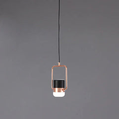 Black Light Single Pendant For Study Room Scandinavian Metal & Glass