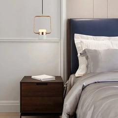 Gold Light Single Pendant For Bedroom Cooley Metal & Glass Led