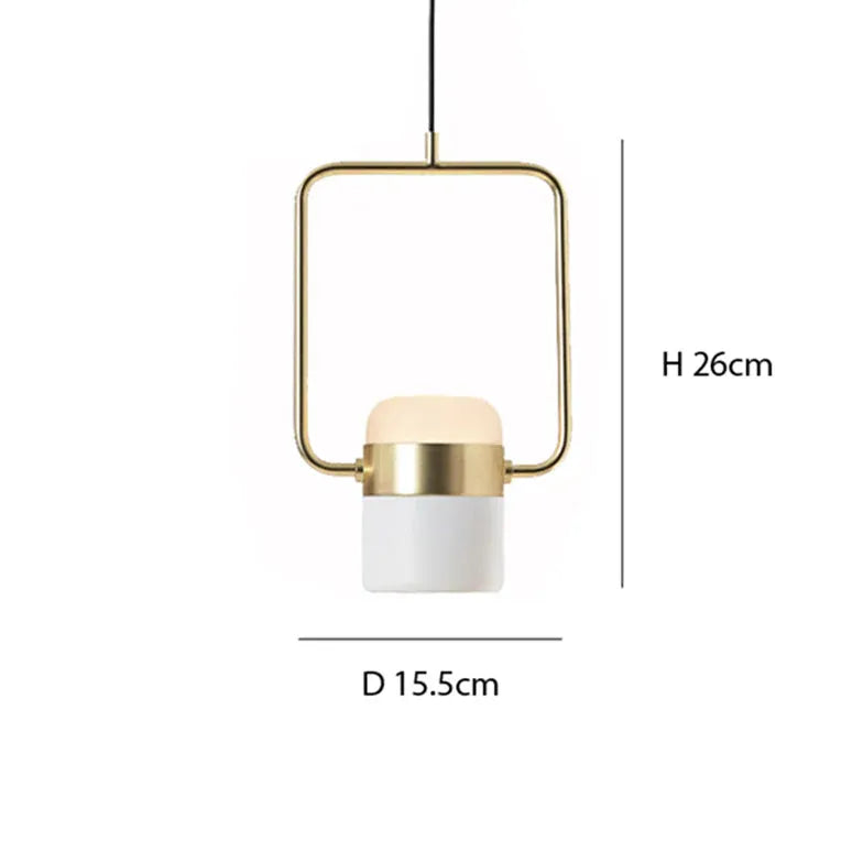 Gold Light Single Pendant For Bedroom Cooley Metal & Glass Led