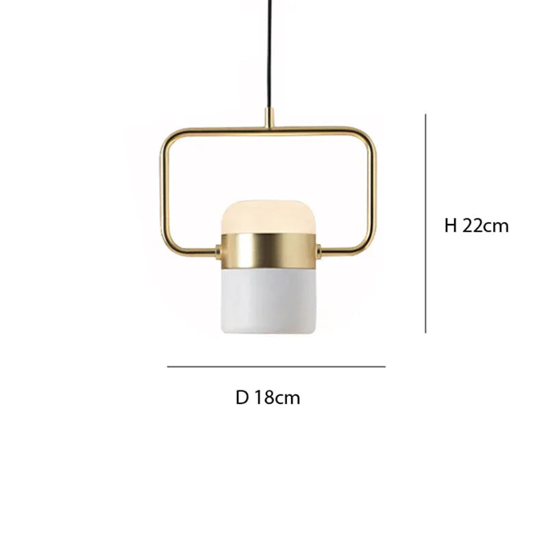 Gold Light Single Pendant For Bedroom Cooley Metal & Glass Led