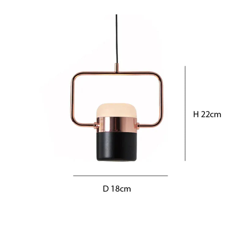 Gold Light Single Pendant For Bedroom Cooley Metal & Glass Led