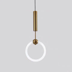 Gold Light Single Pendant For Bedroom Cooley Metal & Glass Led