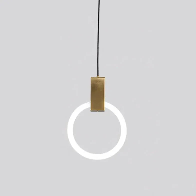 Gold Light Single Pendant For Bedroom Cooley Metal & Glass Led