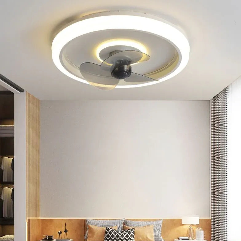 Ceiling Fan With Light For Bedroom Edge Metal Led