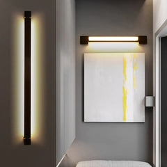 Black Mirror Light For Bedroom Edge Metal & Acrylic Ip20 Led