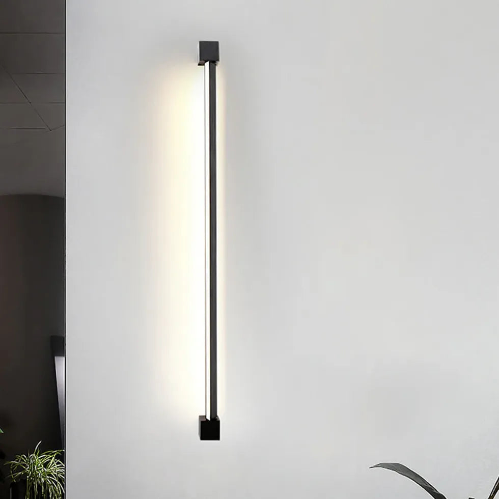 Black Mirror Light For Bedroom Edge Metal & Acrylic Ip20 Led