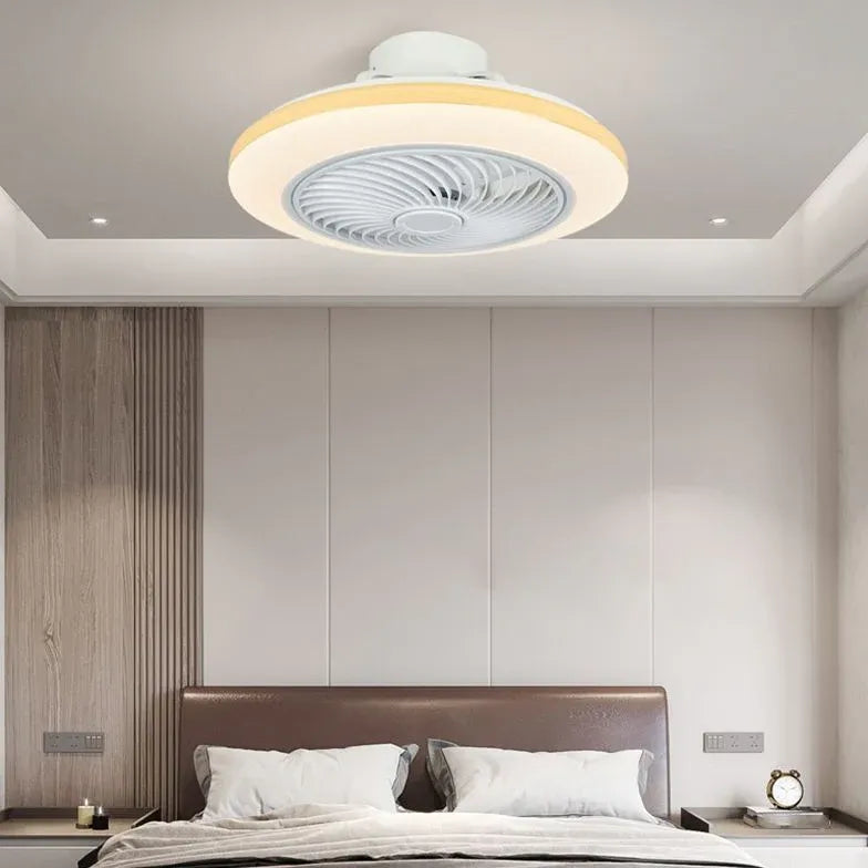 Ceiling Fan With Light For Bedroom Edge Metal Ip20 Led Dimmable