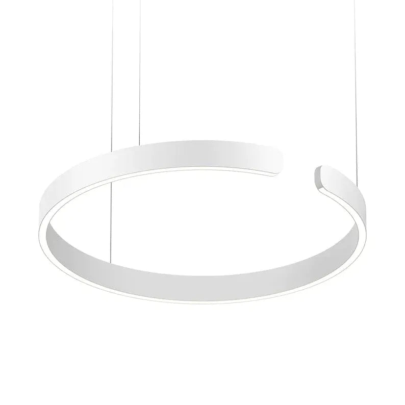 Light Single Pendant For Bedroom Circle Edge Metal Ip20 Led