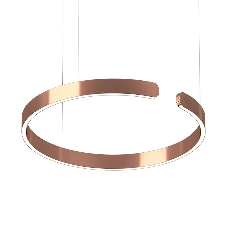 Light Single Pendant For Bedroom Circle Edge Metal Ip20 Led