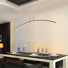 Black Bar Pendant Light Linear For Dining Room