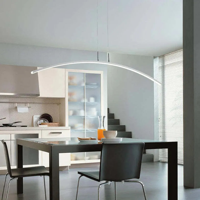 Black Bar Pendant Light Linear For Dining Room