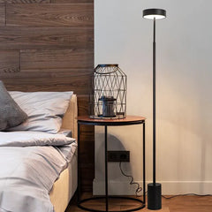 Black Floor Lamp For Bedroom Linear Edge Metal Plug Ip20 Led