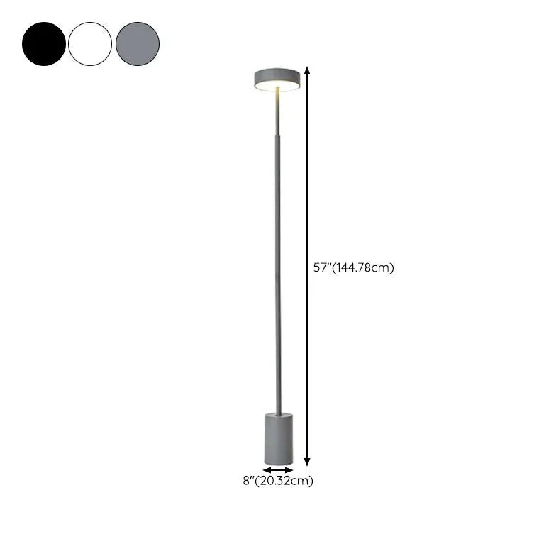 Black Floor Lamp For Bedroom Linear Edge Metal Plug Ip20 Led