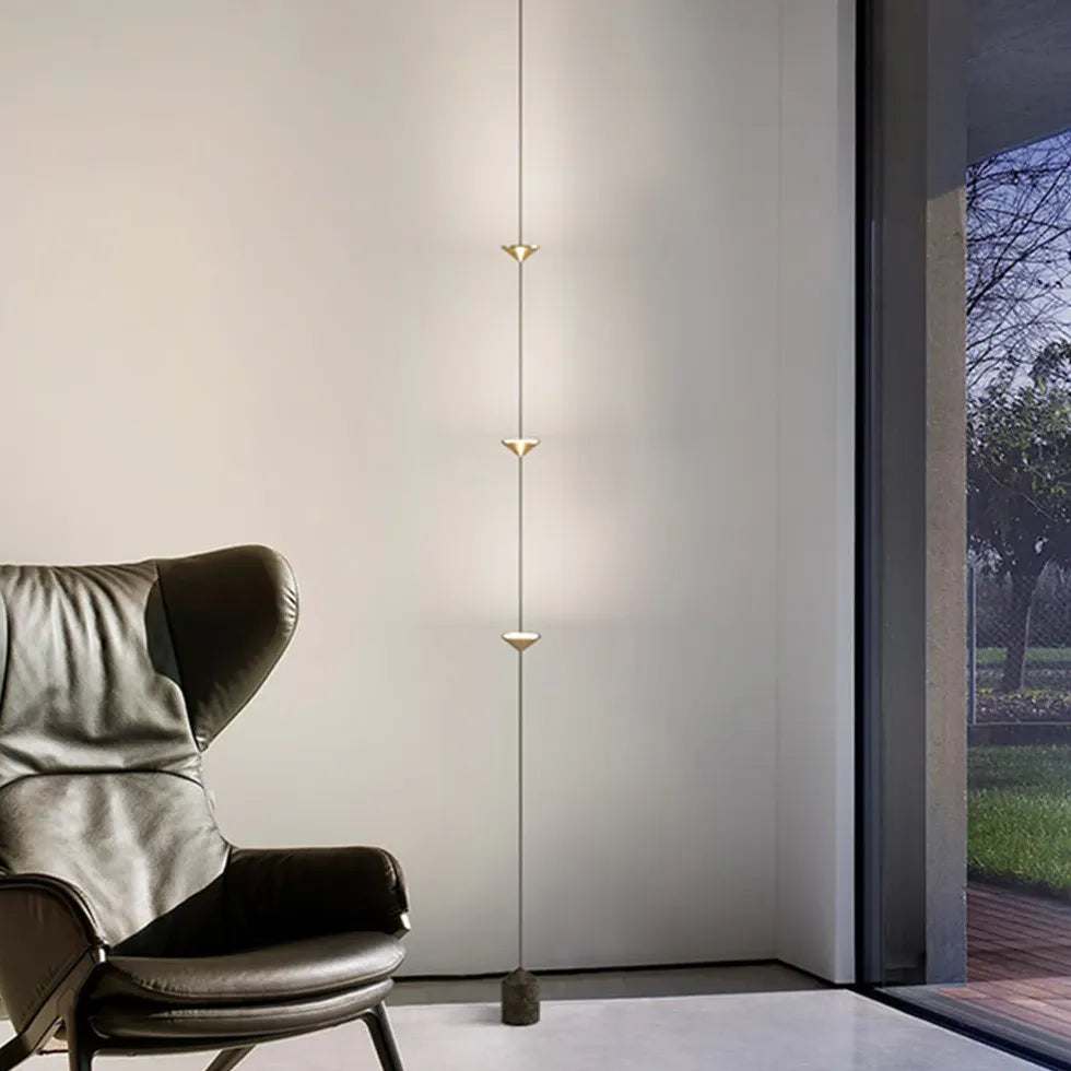 Floor Lamp For Bedroom Linear Edge Metal & Acrylic Warm White Led Ip20 Plug