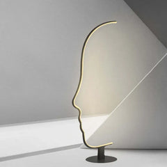 Black Floor Lamp For Bedroom Modern Metal & Silicon Plug Uk And Eu Led Strip