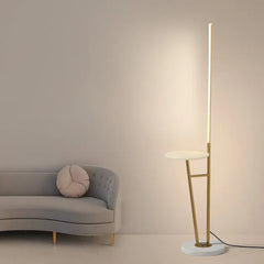 Black Floor Lamp For Study Room Linear Edge Metal Plug Dimmable Ip20