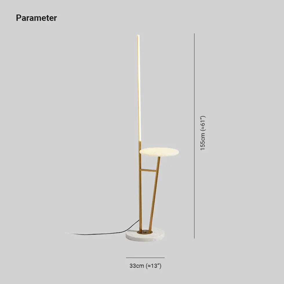 Black Floor Lamp For Study Room Linear Edge Metal Plug Dimmable Ip20