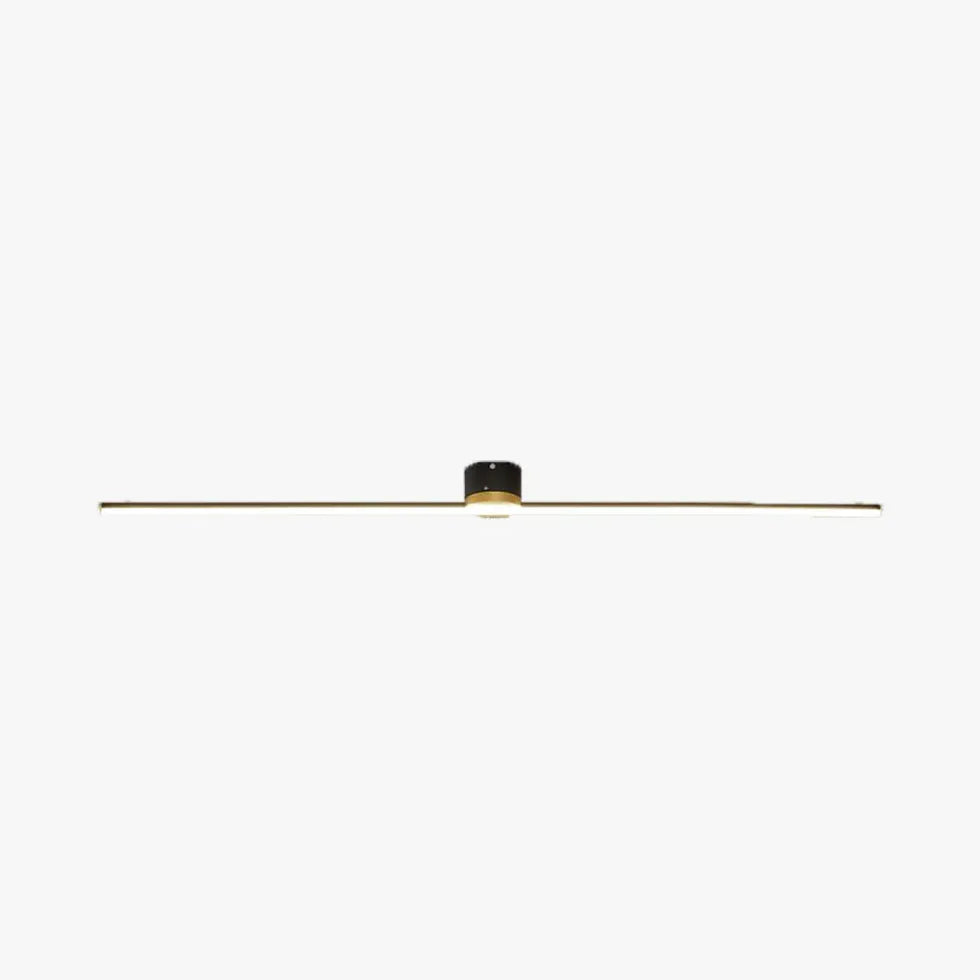 Black Flush Light For Bedroom Linear Edge Metal Ip20 Natural Light Led