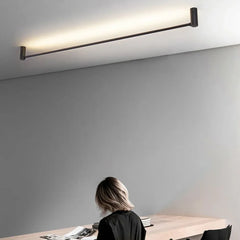 Flush Light For Kitchen Linear Edge Metal & Acrylic Ip20 Led