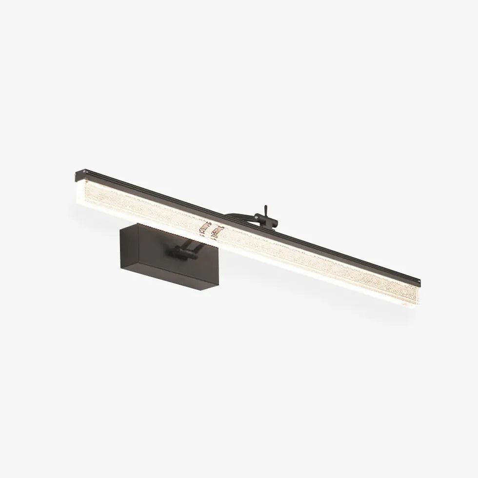 Black Mirror Light For Bathroom Linear Edge Metal Led Ip44 Dimmable