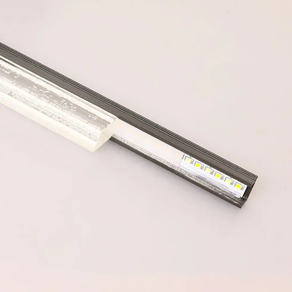 Black Mirror Light For Bathroom Linear Edge Metal Led Ip44 Dimmable